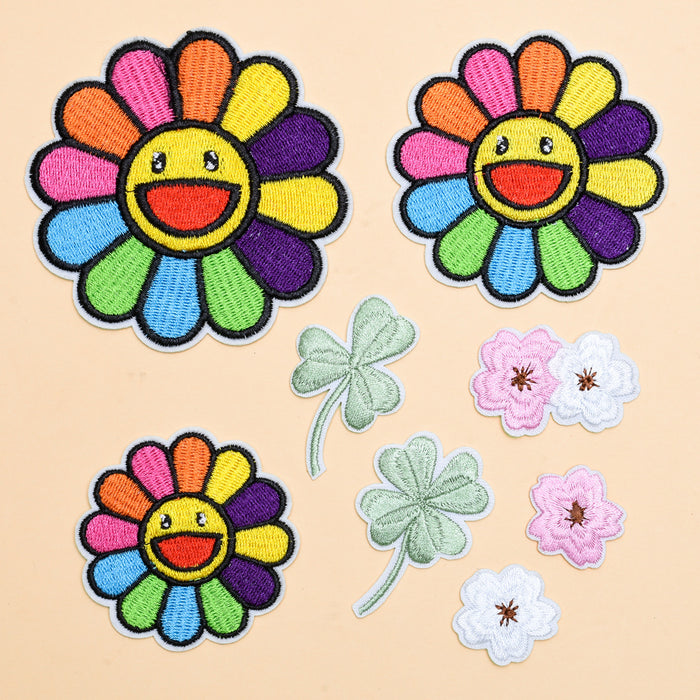 Wholesale Embroidered Cloth Patch Sunflower Clothes Decoration (F) JDC-EBY-Lide007