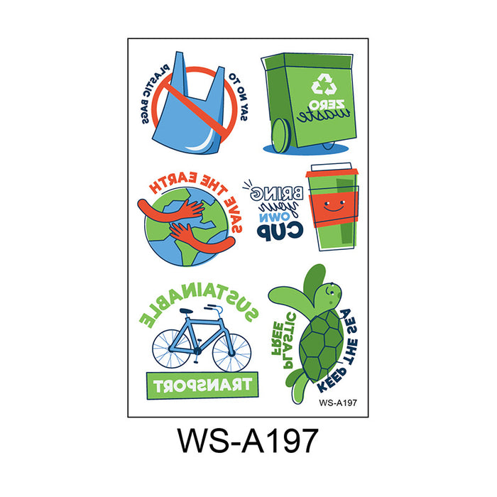 Jewelry WholesaleWholesale World Environmental Day Waterproof Tattoo Stickers JDC-TS-XLM001 Sticker 星里美 %variant_option1% %variant_option2% %variant_option3%  Factory Price JoyasDeChina Joyas De China