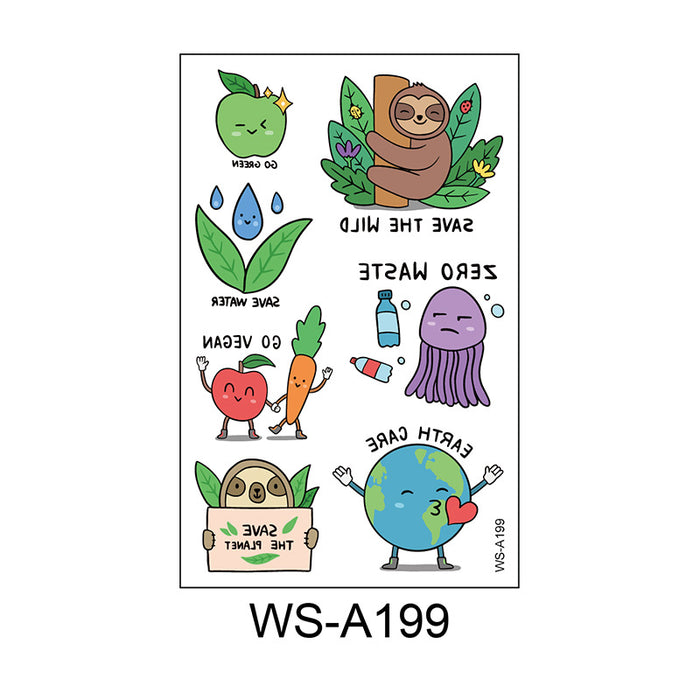 Jewelry WholesaleWholesale World Environmental Day Waterproof Tattoo Stickers JDC-TS-XLM001 Sticker 星里美 %variant_option1% %variant_option2% %variant_option3%  Factory Price JoyasDeChina Joyas De China