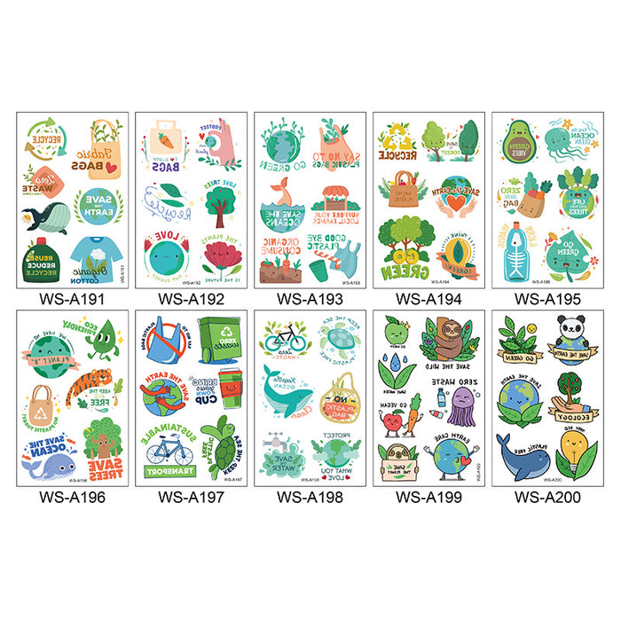 Jewelry WholesaleWholesale World Environmental Day Waterproof Tattoo Stickers JDC-TS-XLM001 Sticker 星里美 %variant_option1% %variant_option2% %variant_option3%  Factory Price JoyasDeChina Joyas De China