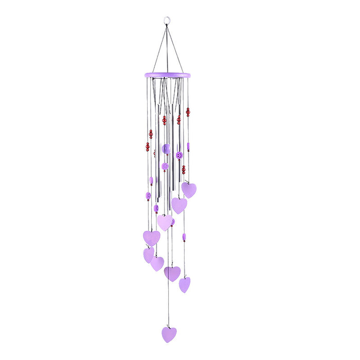 Wholesale Heart Shaped Wood Metal Aluminum Pipe Wind Chime JDC-WC-ZYang003