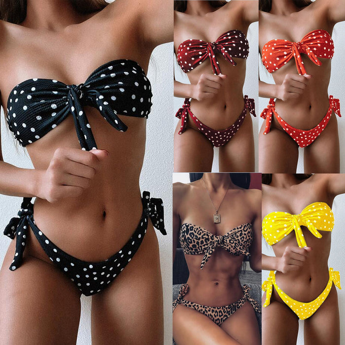 Jewelry WholesaleWholesale dot print sexy bikini split swimsuit JDC-SW-XMa008 Swimwear 轩马 %variant_option1% %variant_option2% %variant_option3%  Factory Price JoyasDeChina Joyas De China