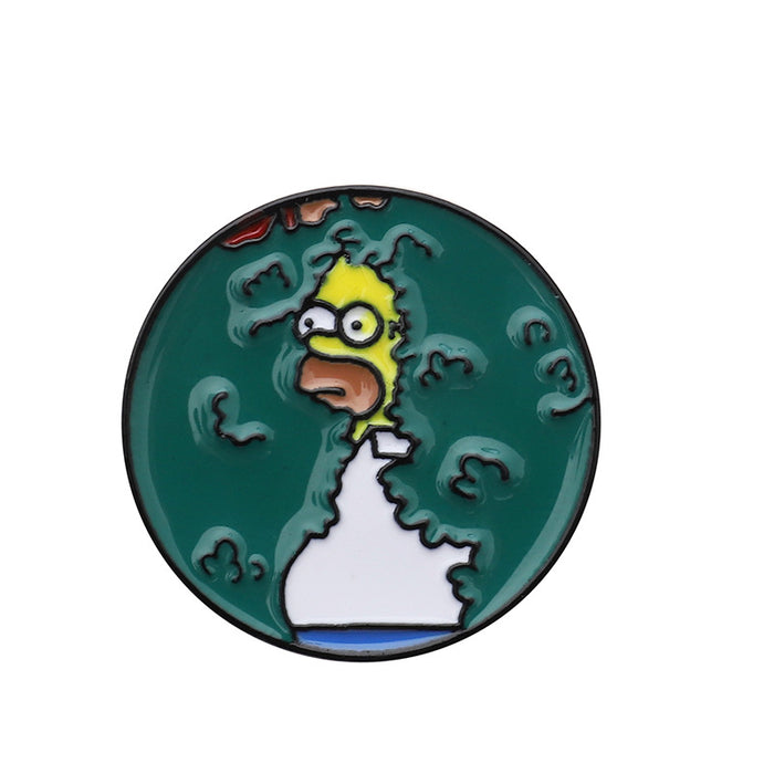 Wholesale brooch Cartoon Simpson's funny personality alloy JDC-BC-QiH006