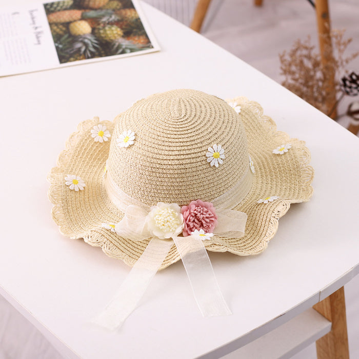 Jewelry WholesaleWholesale straw ribbon flower sunshade fisherman hat JDC-FH-Andie005 Fashionhat 暗蝶 %variant_option1% %variant_option2% %variant_option3%  Factory Price JoyasDeChina Joyas De China