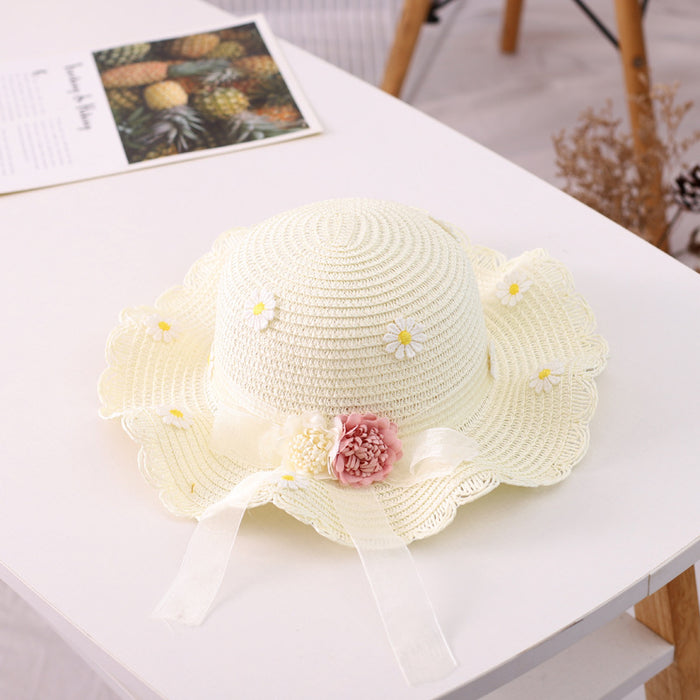 Jewelry WholesaleWholesale straw ribbon flower sunshade fisherman hat JDC-FH-Andie005 Fashionhat 暗蝶 %variant_option1% %variant_option2% %variant_option3%  Factory Price JoyasDeChina Joyas De China