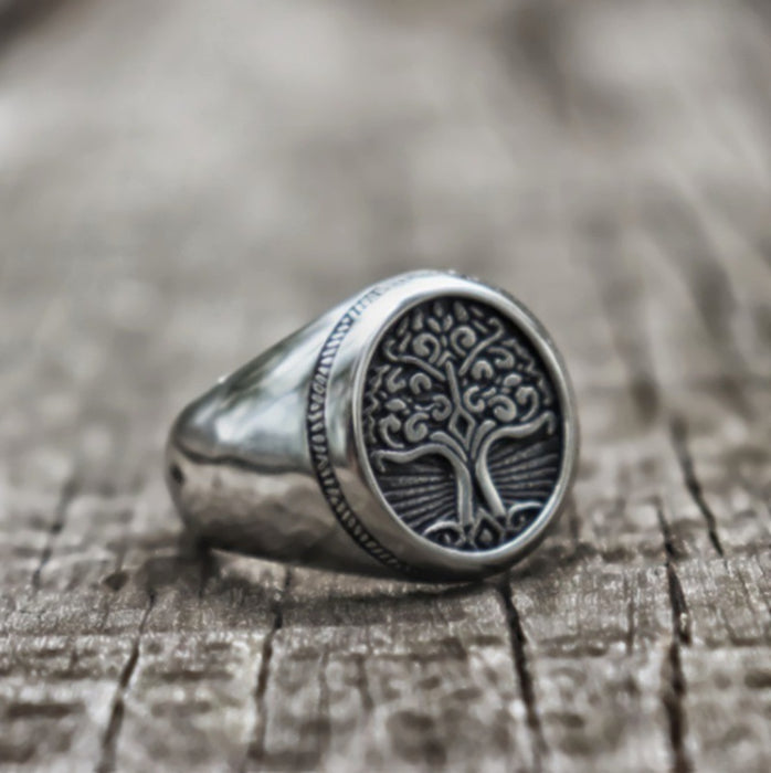 Wholesale Tree Of Life Alloy Men's Rings JDC-RS-PuH001