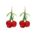 Jewelry WholesaleWholesale hand-woven crystal beaded cherry earrings JDC-ES-MY255 Earrings 曼茵 %variant_option1% %variant_option2% %variant_option3%  Factory Price JoyasDeChina Joyas De China