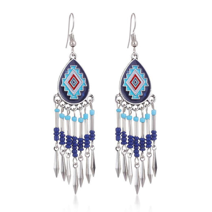 Jewelry WholesaleWholesale Alloy Tassel Bead Earrings JDC-ES-Daiq020 Earrings 黛茜 %variant_option1% %variant_option2% %variant_option3%  Factory Price JoyasDeChina Joyas De China