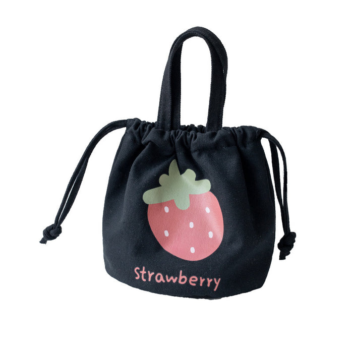 Wholesale tote canvas bag schoolgirl drawstring mouth bucket bag JDC-HB-Sugao002