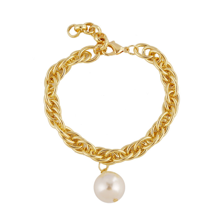 Wholesale Baroque Pearl Alloy Bracelet JDC-BT-ManY001