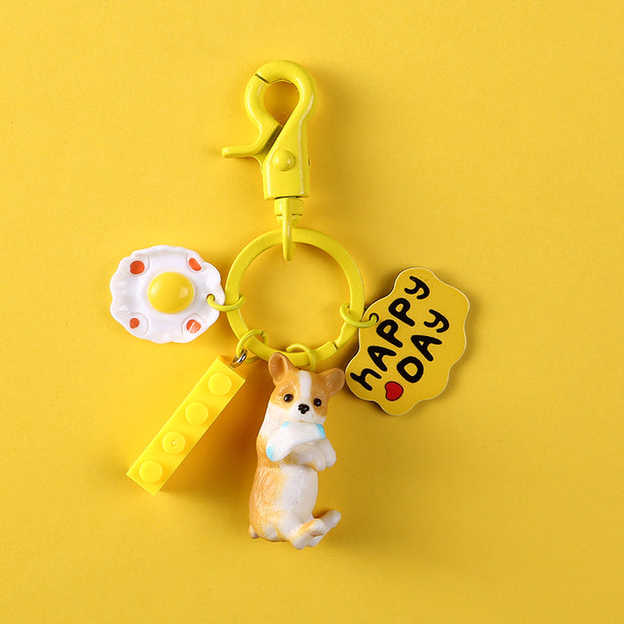 Wholesale corgi puppy keychain cute and creative JDC-KC-CYa006