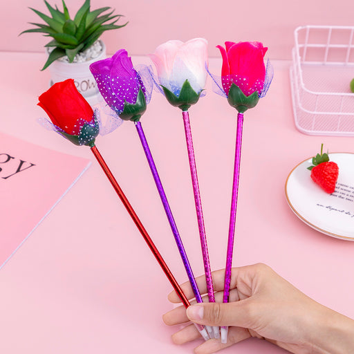 Jewelry WholesaleWholesale Random Rose Plastic Ballpoint Pen MOQ≥2 JDC-BP-GSWH001 Ballpoint Pen 高思文化 %variant_option1% %variant_option2% %variant_option3%  Factory Price JoyasDeChina Joyas De China