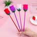 Jewelry WholesaleWholesale Random Rose Plastic Ballpoint Pen MOQ≥2 JDC-BP-GSWH001 Ballpoint Pen 高思文化 %variant_option1% %variant_option2% %variant_option3%  Factory Price JoyasDeChina Joyas De China