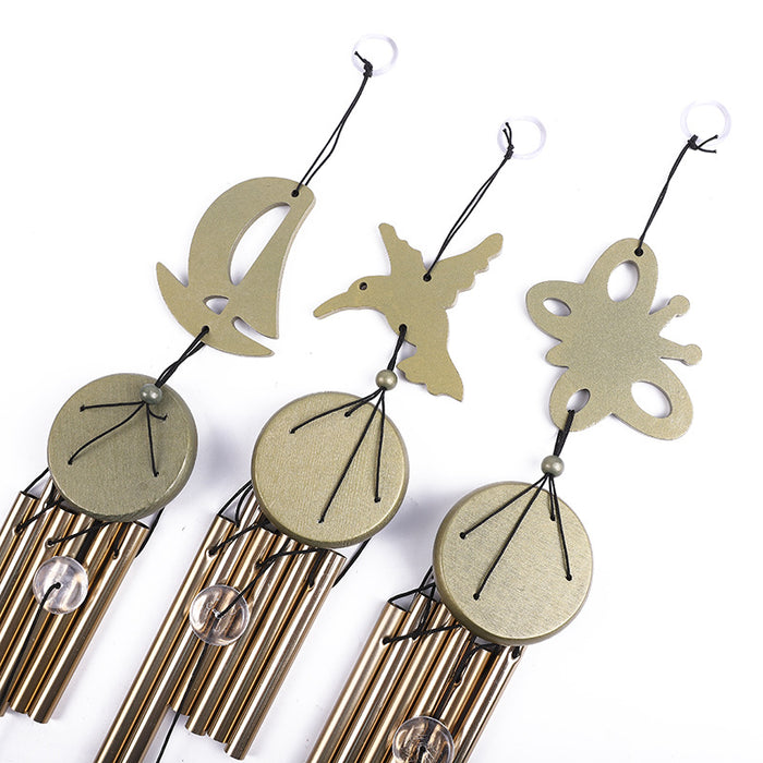 Wholesale Butterfly Wood Metal Aluminum Pipe Wind Chime JDC-WC-ZYang002