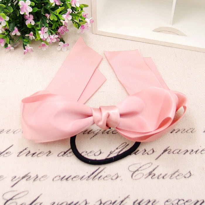 Wholesale Double Layer Satin Bow Tie Hair Tie Headband JDC-HS-RXGS002