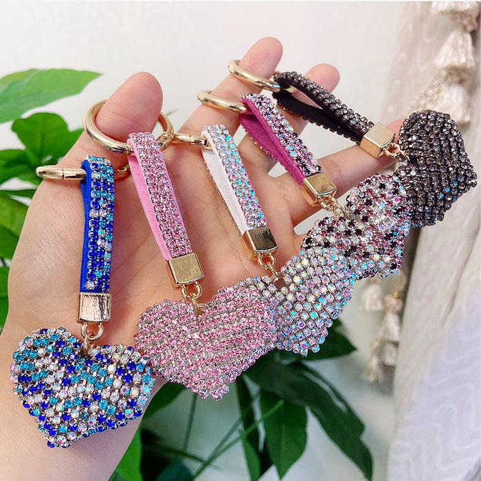 Jewelry WholesaleWholesale Rhinestone Heart Car Keychain MOQ≥2 JDC-KC-LYa003 Keychains 琳雅 %variant_option1% %variant_option2% %variant_option3%  Factory Price JoyasDeChina Joyas De China