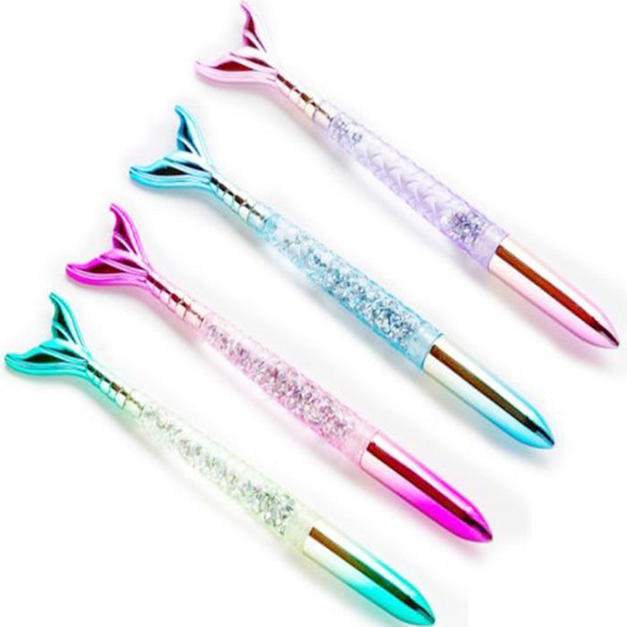 Wholesale Mermaid Sequin Gradient Color Plastic Ballpoint Pen MOQ≥10 JDC-BP-GeShang009