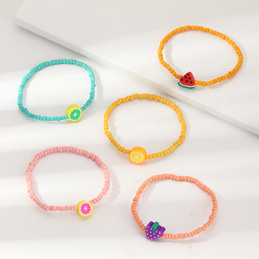 Jewelry WholesaleWholesale Colorful Rice Beads Personality 5 Piece Set of Children's Bracelets JDC-BT-YueS007 Bracelet 悦珊 %variant_option1% %variant_option2% %variant_option3%  Factory Price JoyasDeChina Joyas De China