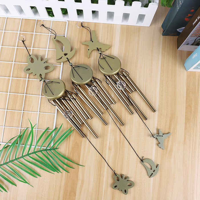 Wholesale Butterfly Wood Metal Aluminum Pipe Wind Chime JDC-WC-ZYang002