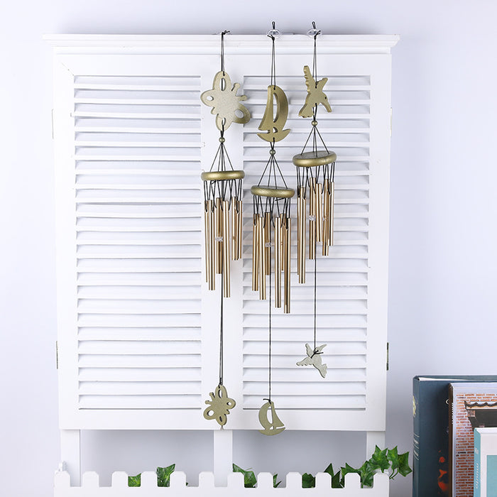 Wholesale Butterfly Wood Metal Aluminum Pipe Wind Chime JDC-WC-ZYang002