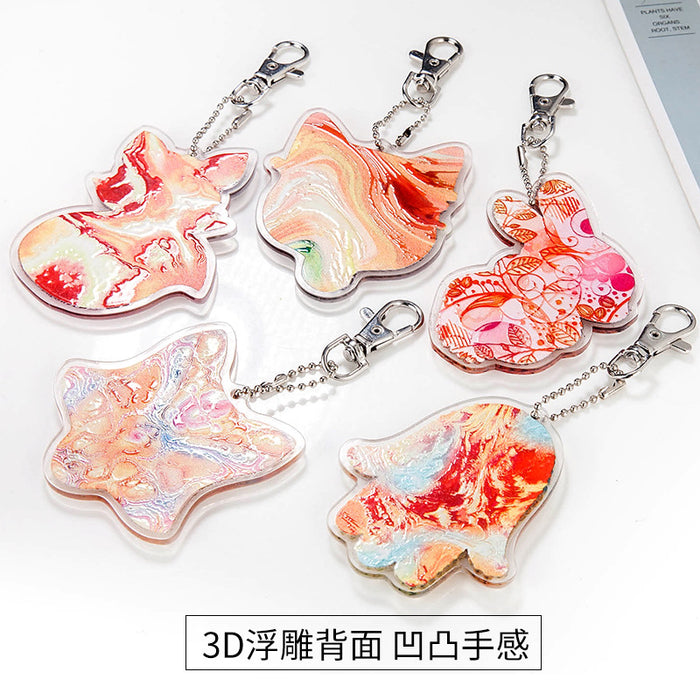 Wholesale single style DIY acrylic sticker keychain JDC-KC-XiuC001