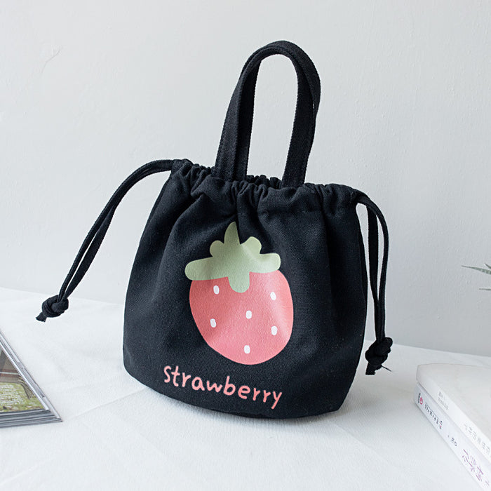 Wholesale tote canvas bag schoolgirl drawstring mouth bucket bag JDC-HB-Sugao002