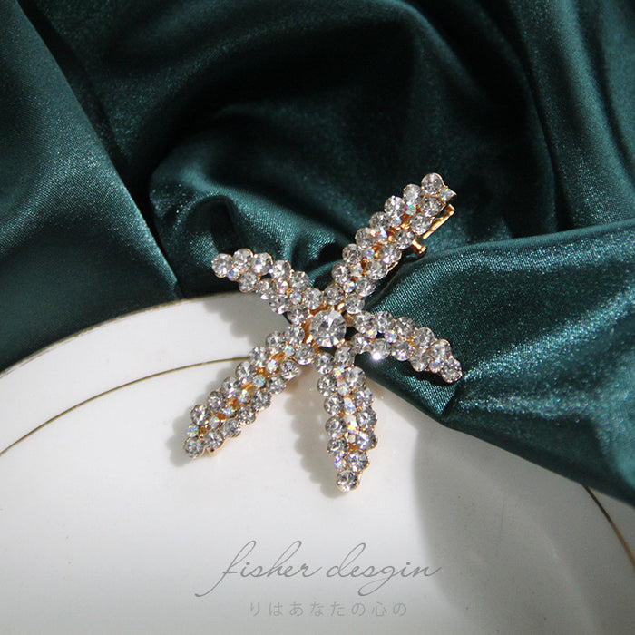 Wholesale Hair Clips Alloy Pearl Rhinestone Hair Clip JDC-HC-GSFS003