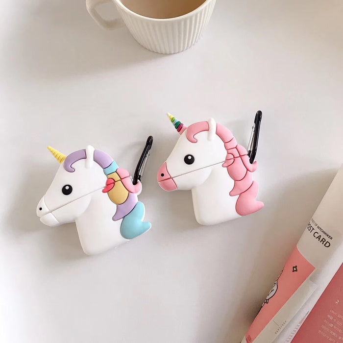 Wholesale Headphone Case Silicone Cute Cartoon Unicorn Airpods1/2 Protective Cover JDC-EPC-YSD027