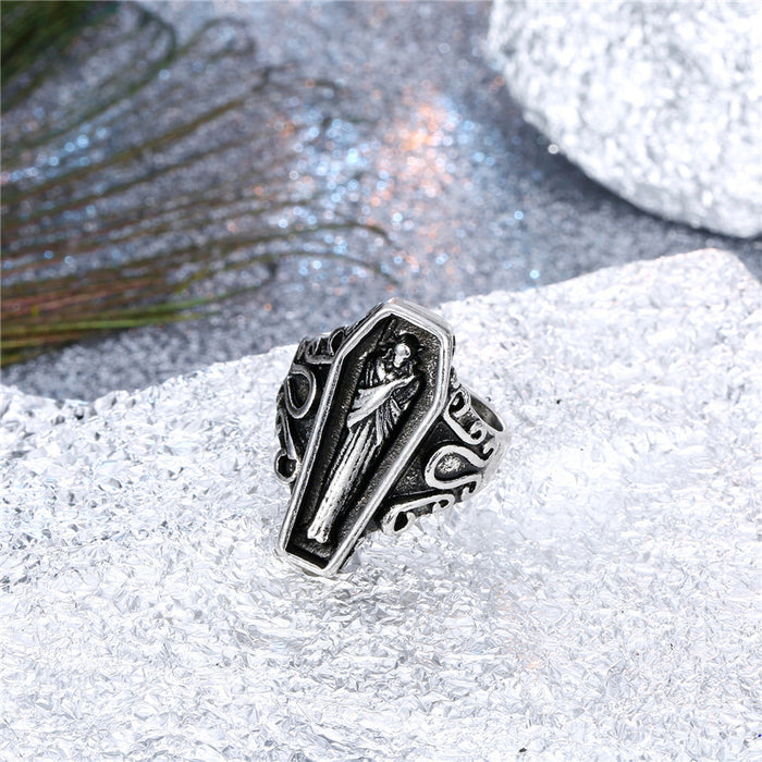 Wholesale Rings Alloy Coffin Men's MOQ≥3 JDC-RS-JueJ013