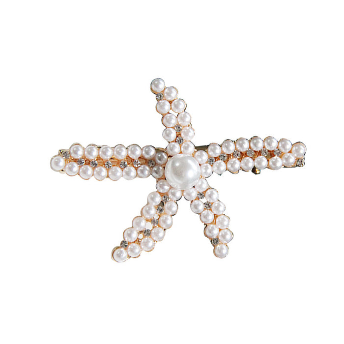 Wholesale Hair Clips Alloy Pearl Rhinestone Hair Clip JDC-HC-GSFS003