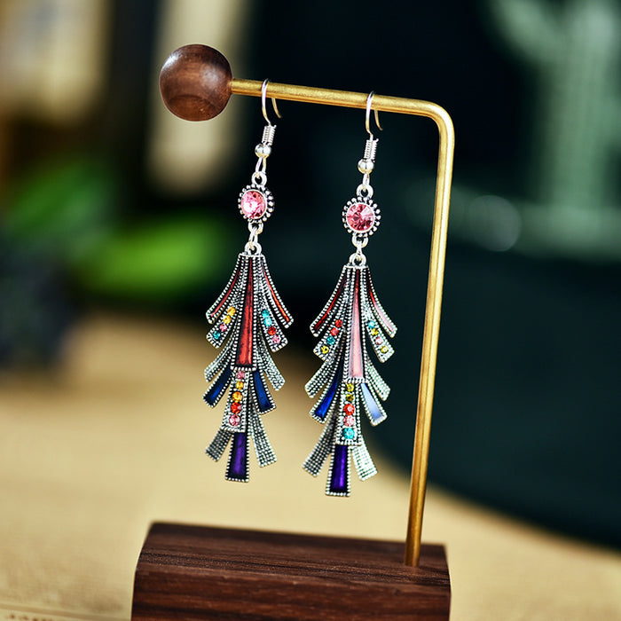 Jewelry WholesaleWholesale long alloy tassel drip oil earrings JDC-ES-daiq014 Earrings 黛茜 %variant_option1% %variant_option2% %variant_option3%  Factory Price JoyasDeChina Joyas De China