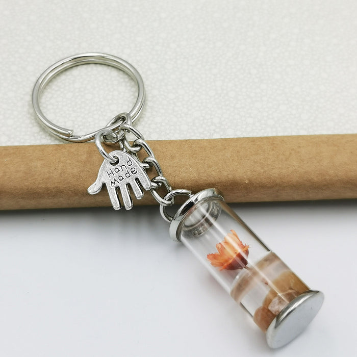 Jewelry WholesaleWholesale wishing bottle immortality Flower KeyChain Pendant JDC-KC-QiShi029 Keychains 奇释 %variant_option1% %variant_option2% %variant_option3%  Factory Price JoyasDeChina Joyas De China