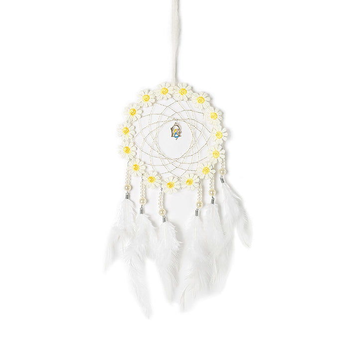 Wholesale Feather Girl Iron Ring Flower Dreamcatcher MOQ≥2 JDC-DC-MGu033