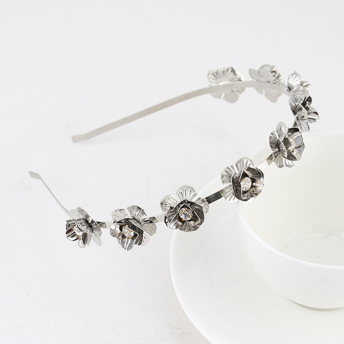 Jewelry WholesaleWholesale Rhinestone Flower Alloy Headband JDC-HD-YCh004 Headband 一诚 %variant_option1% %variant_option2% %variant_option3%  Factory Price JoyasDeChina Joyas De China