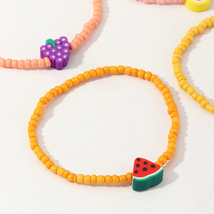 Wholesale Colorful Rice Beads Personality 5 Piece Set of Children's Bracelets JDC-BT-YueS007