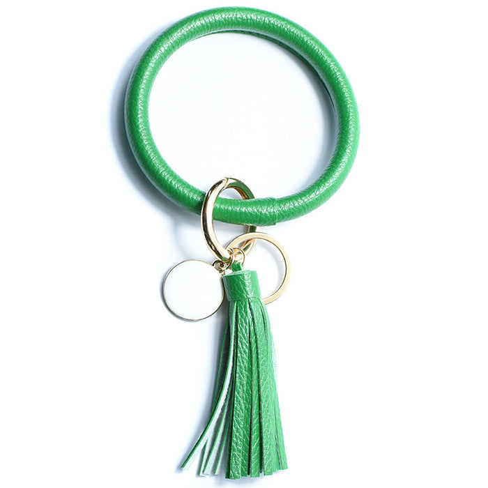 Jewelry WholesaleWholesale pure leather PU tassel pendant key chain bracelet JDC-BT-MaoL002 Bracelet 茂琳 %variant_option1% %variant_option2% %variant_option3%  Factory Price JoyasDeChina Joyas De China