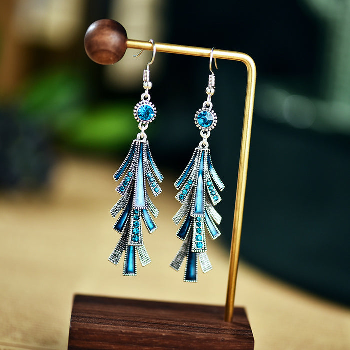 Jewelry WholesaleWholesale long alloy tassel drip oil earrings JDC-ES-daiq014 Earrings 黛茜 %variant_option1% %variant_option2% %variant_option3%  Factory Price JoyasDeChina Joyas De China