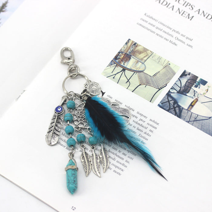 Jewelry WholesaleWholesale Dreamcatcher Gravel Iron Keychain JDC-KC-LZ002 Keychains 联缀 %variant_option1% %variant_option2% %variant_option3%  Factory Price JoyasDeChina Joyas De China