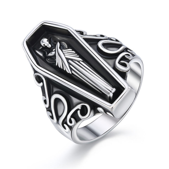 Wholesale Rings Alloy Coffin Men's MOQ≥3 JDC-RS-JueJ013