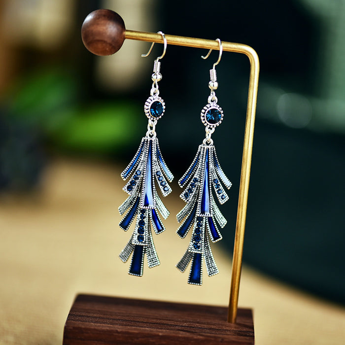 Jewelry WholesaleWholesale long alloy tassel drip oil earrings JDC-ES-daiq014 Earrings 黛茜 %variant_option1% %variant_option2% %variant_option3%  Factory Price JoyasDeChina Joyas De China