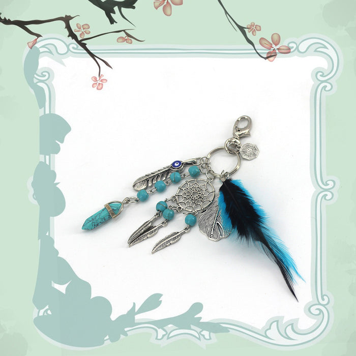 Wholesale Dreamcatcher Gravel Iron Keychain JDC-KC-LZ002