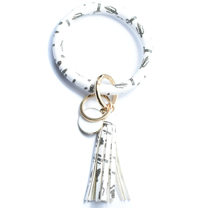 Jewelry WholesaleWholesale pure leather PU tassel pendant key chain bracelet JDC-BT-MaoL001 Bracelet 茂琳 %variant_option1% %variant_option2% %variant_option3%  Factory Price JoyasDeChina Joyas De China