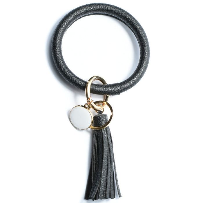 Jewelry WholesaleWholesale pure leather PU tassel pendant key chain bracelet JDC-BT-MaoL001 Bracelet 茂琳 %variant_option1% %variant_option2% %variant_option3%  Factory Price JoyasDeChina Joyas De China