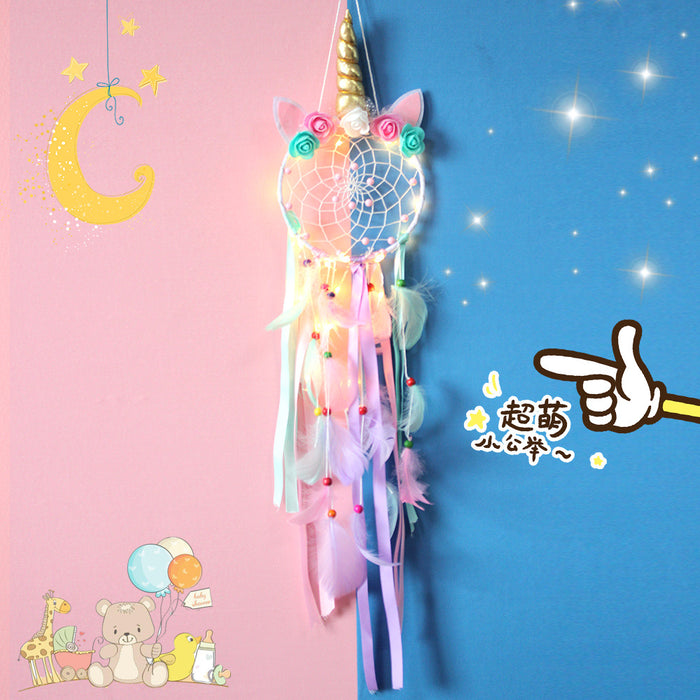 Wholesale LED Lights Unicorn Dreamcatcher JDC-DC-LZ060