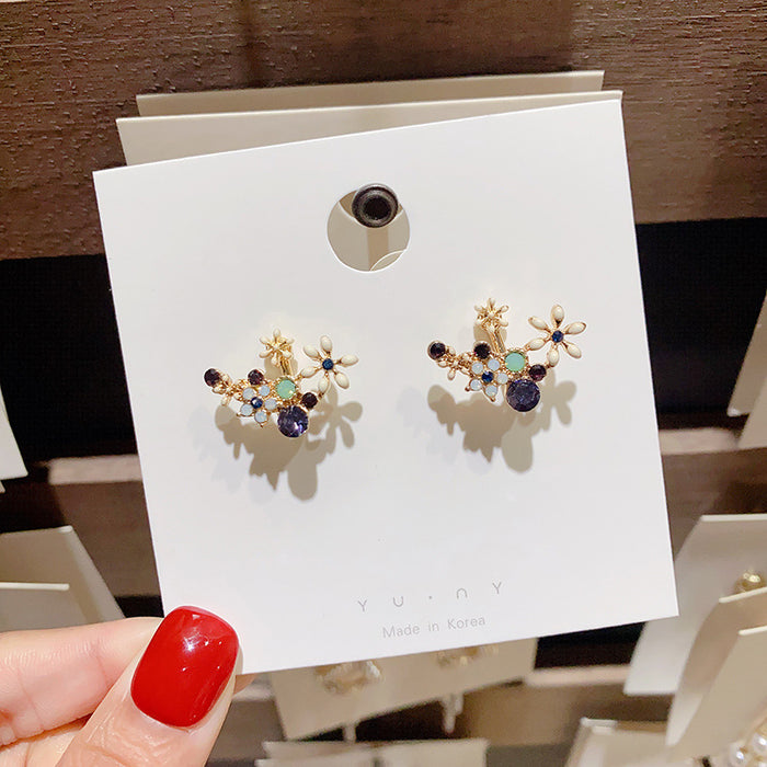 Jewelry WholesaleWholesale Flower Fresh Daisy Stud Earrings s925 Silver Needle JDC-ES-HanK003 Earrings 韩蔻 %variant_option1% %variant_option2% %variant_option3%  Factory Price JoyasDeChina Joyas De China