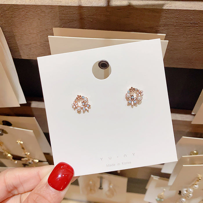 Jewelry WholesaleWholesale Flower Fresh Daisy Stud Earrings s925 Silver Needle JDC-ES-HanK003 Earrings 韩蔻 %variant_option1% %variant_option2% %variant_option3%  Factory Price JoyasDeChina Joyas De China