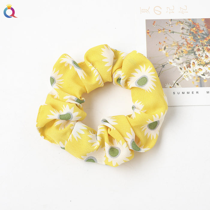 Jewelry WholesaleWholesale Small Daisy Flowers Fabric Hair Rope JDC-HS-Qiyue004 Hair Scrunchies 奇阅 %variant_option1% %variant_option2% %variant_option3%  Factory Price JoyasDeChina Joyas De China