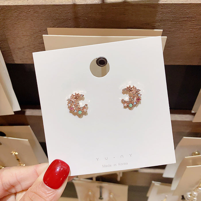 Jewelry WholesaleWholesale Flower Fresh Daisy Stud Earrings s925 Silver Needle JDC-ES-HanK003 Earrings 韩蔻 %variant_option1% %variant_option2% %variant_option3%  Factory Price JoyasDeChina Joyas De China