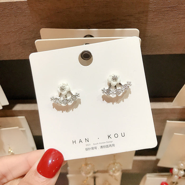 Jewelry WholesaleWholesale Flower Fresh Daisy Stud Earrings s925 Silver Needle JDC-ES-HanK003 Earrings 韩蔻 %variant_option1% %variant_option2% %variant_option3%  Factory Price JoyasDeChina Joyas De China