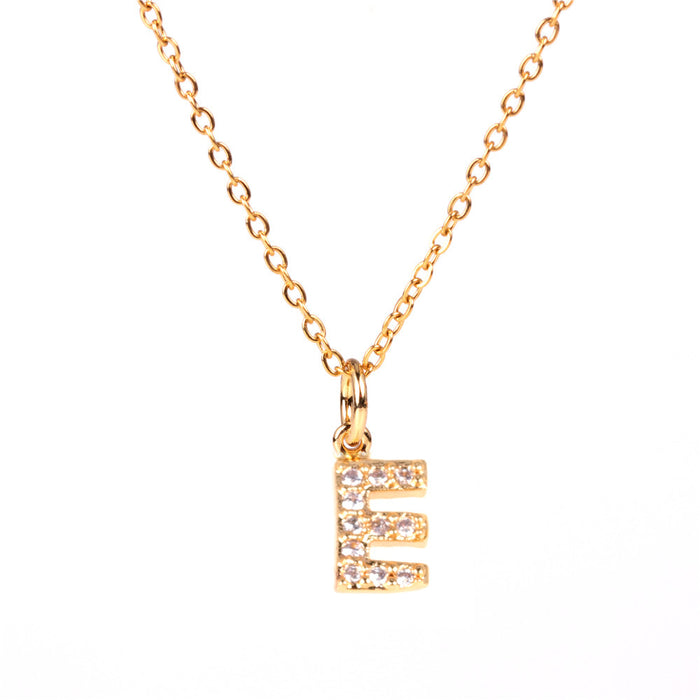 Wholesale Necklaces Stainless Steel Alphabet Pendant JDC-NE-PREMTIANY002